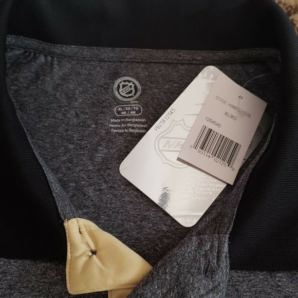 New NHL Vegas Golden Knights Gray Polo Golf Shirt Size XL NWT New with Tags - Picture 4 of 7